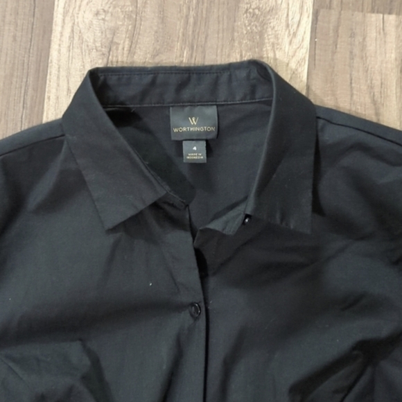 Worthington Button Up Black Dress Shirt - Picture 5 of 5